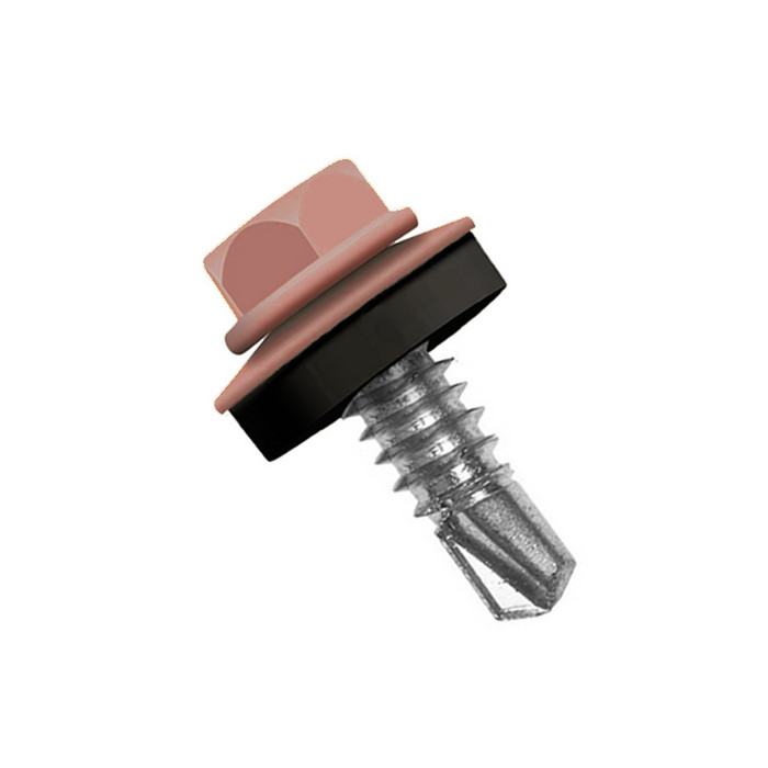 Саморез по металлу Daxmer 5,5х25 RAL 3016 (250) сверло №3