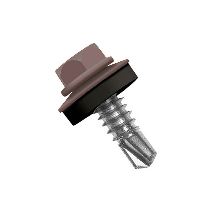 Саморез по металлу Daxmer 5,5х25 RAL 8019 (250) сверло №3