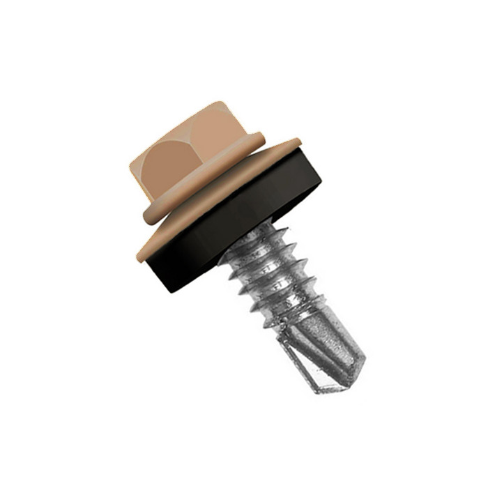 Саморез по металлу Daxmer 5,5х25 RAL 8023 (250) сверло №3