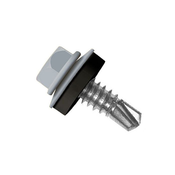 Саморез по металлу Daxmer 5,5х19 RAL 7046 (250) сверло №3