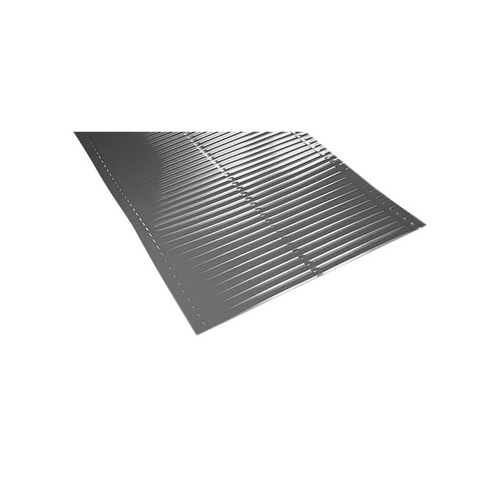 Ребристый желобок (ендова) 0,5 мм, 1500х500 мм, Серый, алюминий, ФЭЗ