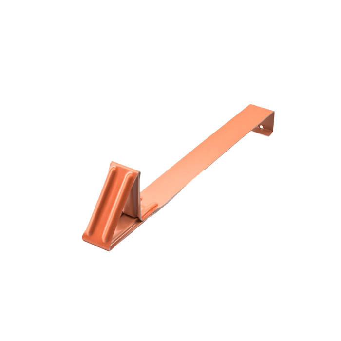 Скоба снегозадерживающая плоская, универсальная, красная, KLOBER