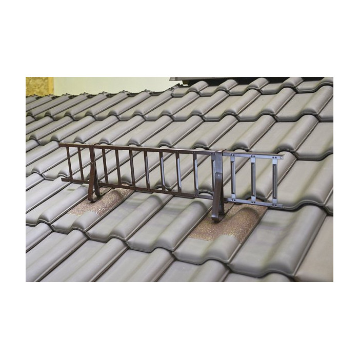 Комплект снегозадержания Красный, KLOBER, 12 м. п. (4 Решётки, 16 соединительных зажимов, и 3 универсальных крепления) фото 4