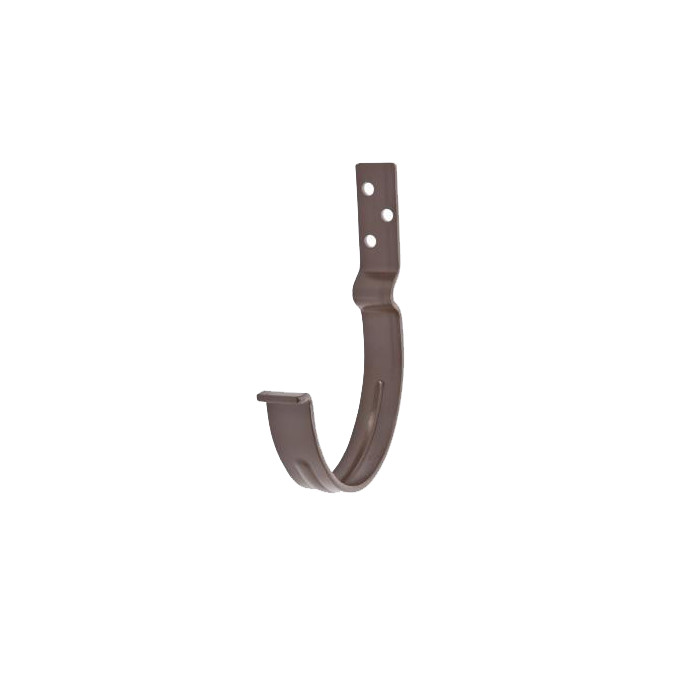 Крюк крепления желоба короткий L-66, сталь, d-150 мм, коричневый, Aquasystem