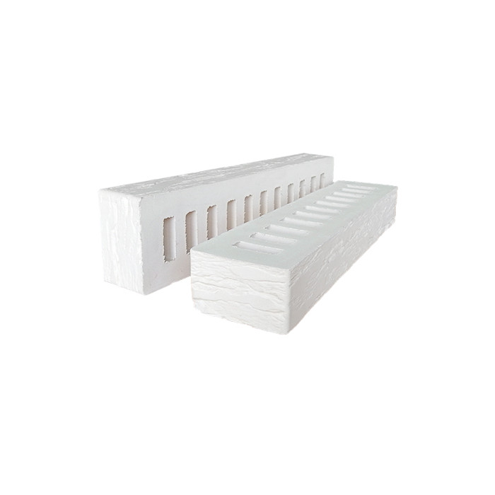 Лицевой керамический кирпич пустотелый, Белый ROCK ригель, рельефная, 0.75 NF, Красная гвардия фото 2