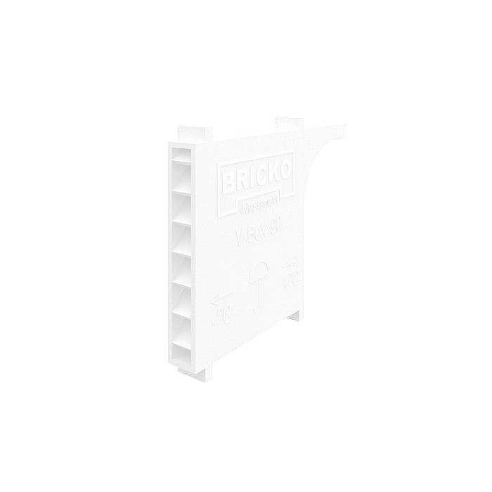 Вентиляционно-осушающая коробочка V-box 90, белая, Bricko