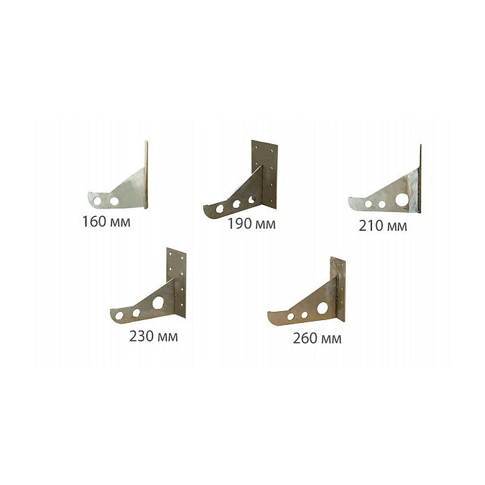 Кронштейн для оконных проемов с утеплителем, из нержавеющей стали, 160мм, Bricko фото 2