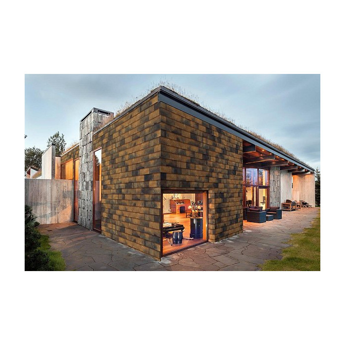 Клинкерная дранка Rustikotta, 200х400 мм, Red grunge flamed, Tempio фото 3