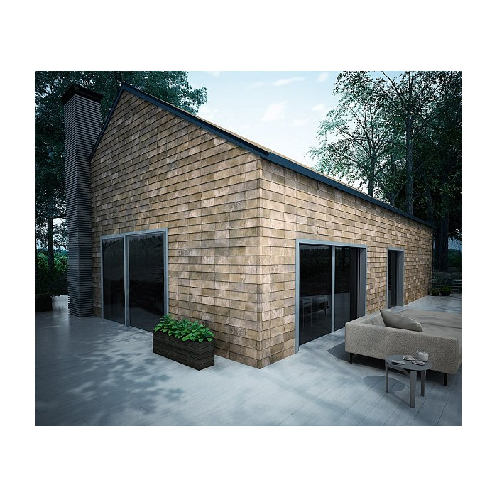 Клинкерная дранка Rustikotta, 200х400 мм, Antique brown, Tempio фото 3