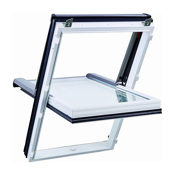 Окно R45 K200 с термоблоком, 114х118 см, из ПВХ (однокамерное, среднеповоротное), Roto фото 6