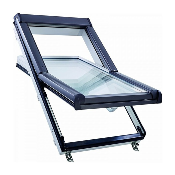 Окно R45 K200 с термоблоком, 114х118 см, из ПВХ (однокамерное, среднеповоротное), Roto