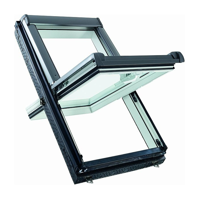 Окно R49 K200 с термоблоком, 114х118 см, из ПВХ (двухкамерное, среднеповоротное), Roto фото 9