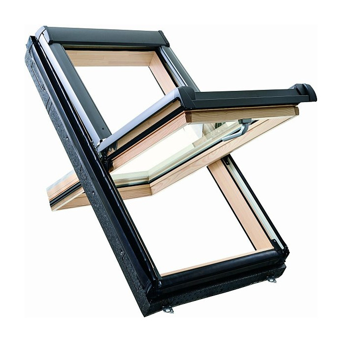 Окно R45 Н200 с термоблоком, 54х78 см, из дерева (однокамерное, среднеповоротное), Roto фото 10