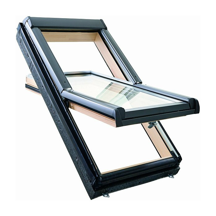 Окно R45 Н200 с термоблоком, 74х140 см, из дерева (однокамерное, среднеповоротное), Roto фото 10