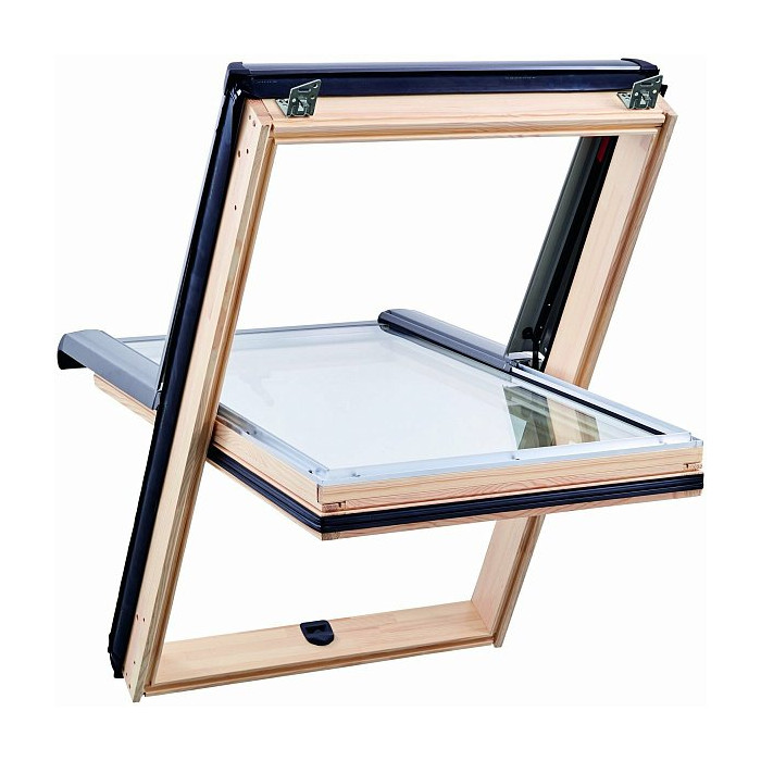 Окно R45 Н200 с термоблоком, 94х118 см, из дерева (однокамерное, среднеповоротное), Roto фото 7