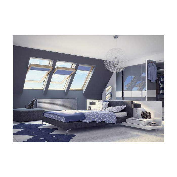 Деревянное мансардное окно, FTU-V U3, 55x78, Среднеповоротное открывание, Fakro фото 3