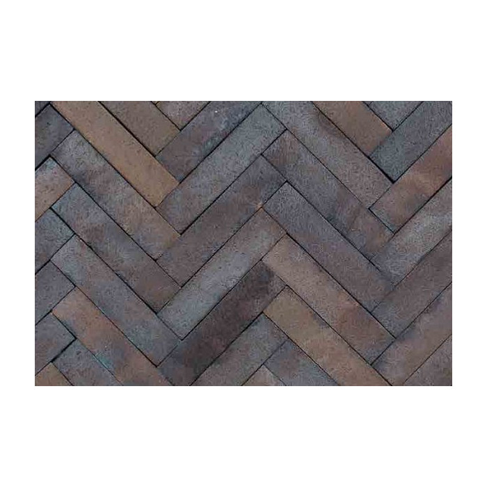 Тротуарная клинкерная брусчатка Gotland blau-braun Schmolz 292x71x71 ABC Klinkergruppe Brick