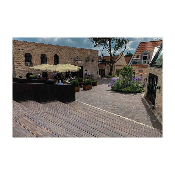 Тротуарная клинкерная брусчатка Gotland blau-braun Schmolz 292x71x71 ABC Klinkergruppe Brick фото 5