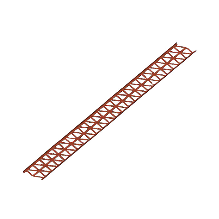 Снегозадерживающая решетка цельнометалическая Royal 2,5х0,2м, Красный, сталь, ФЭЗ