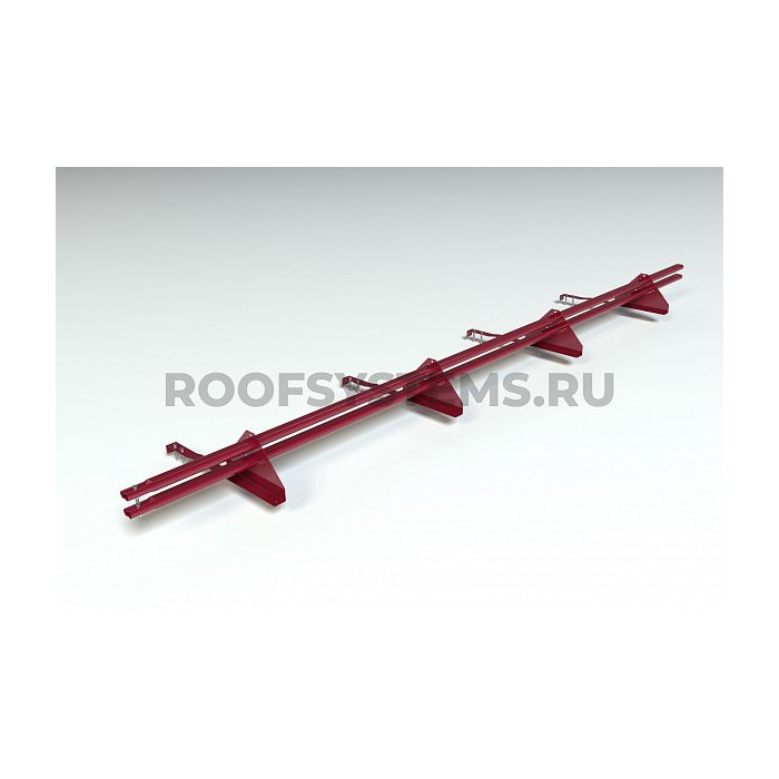 Комплект снегозадержания 3м., для натуральной черепицы, Prestige ZN, (состав :4 опоры, 2 трубы, комплект крепления), красное вино, Roofsystems