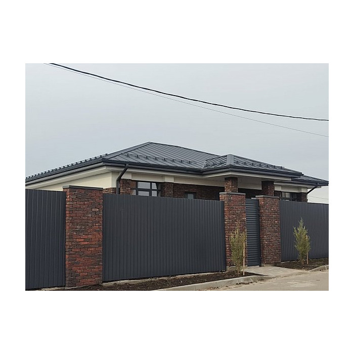 Комплект снегозадержания 3м., для натуральной черепицы, Prestige ZN, (состав :4 опоры, 2 трубы, комплект крепления), серый графит, Roofsystems фото 2