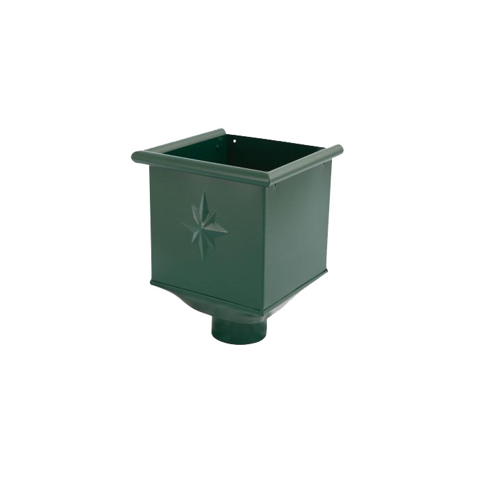 Воронка водосборная, сталь, d-100 мм, зеленый, Aquasystem