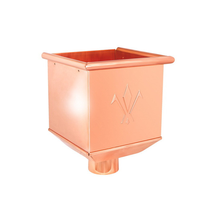 Воронка водосборная, медь, d-90 мм, Aquasystem